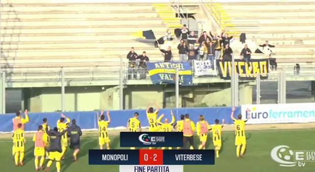 Calcio, Viterbese corsara si impone a Monopoli per 2-0